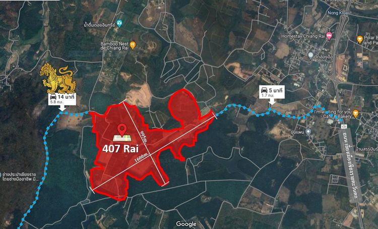 ขายที่ดินเชียงราย ติดสิงห์ปาร์ค ไร่บุญรอด  เนื้อที่ 407ไร่ สวยมาก รูปที่ 2