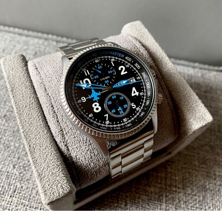 Sports Watch โครโนกราฟ นาฬิกาสายสแตนเลส