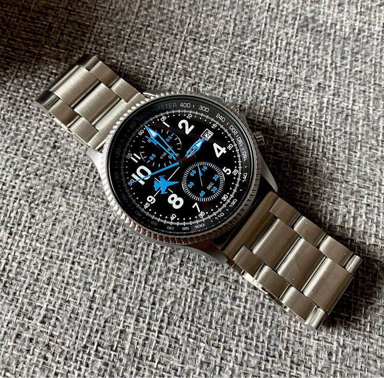 Sports Watch โครโนกราฟ นาฬิกาสายสแตนเลส รูปที่ 9