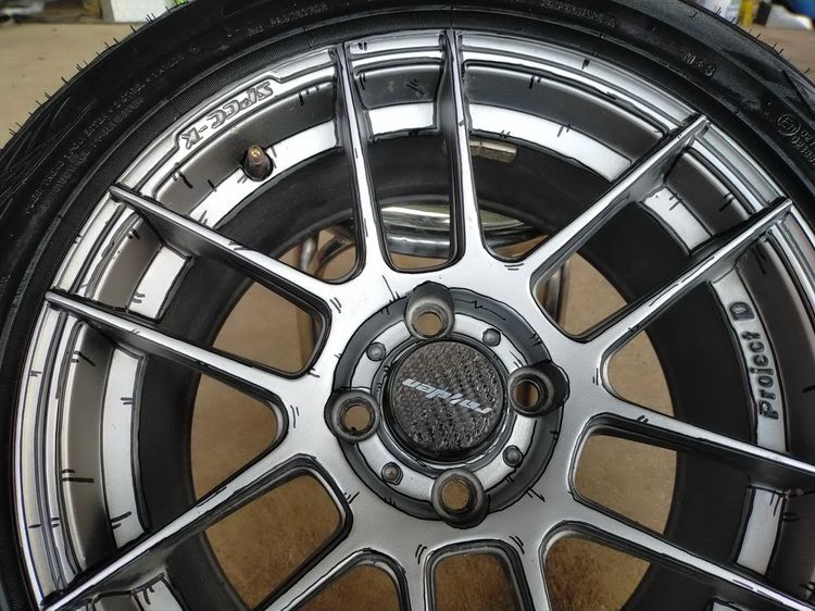 แม็กlenso ขอบ15 พร้อมยางใหม่โอตานิ 195 55 15 ปี22 ใส่รถ 4 รู 100 ได้ทุกรุ่น เช่นvios jazz swift mazda2 mirage รูปที่ 5