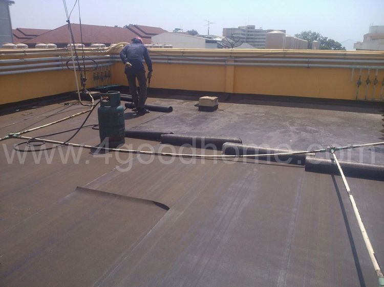 แก้หลังคารั่ว ดาดฟ้า ระเบียงรั่วมีน้ำซึม .แผ่นเมมเบรนเอาอยู่ รูปที่ 8