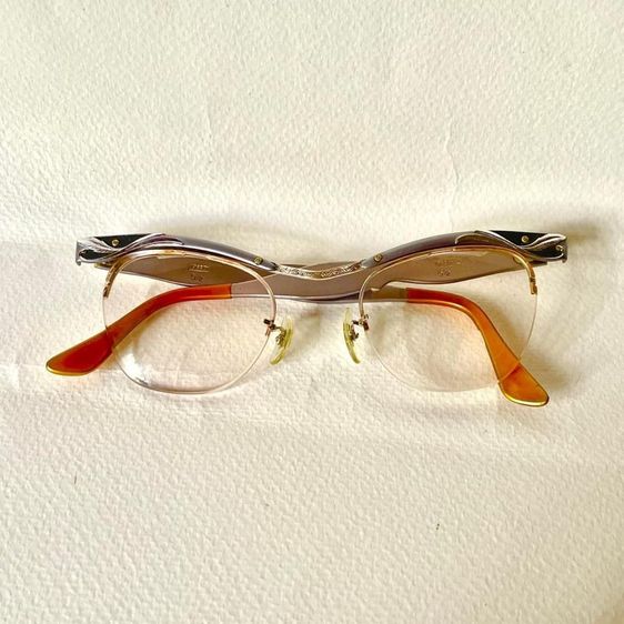 BL Bausch and Lomb กรอบแว่นตาเรย์แบน ยุค50s. ทองหุ้ม 12k GF รูปที่ 18