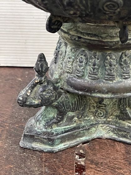 ขันน้ำมนต์ ทองเหลือง ใบกลาง สะสมA5 รูปที่ 5