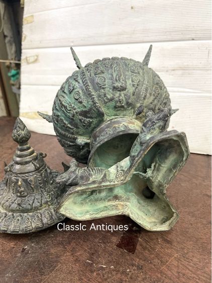 ขันน้ำมนต์ ทองเหลือง ใบกลาง สะสมA5 รูปที่ 17