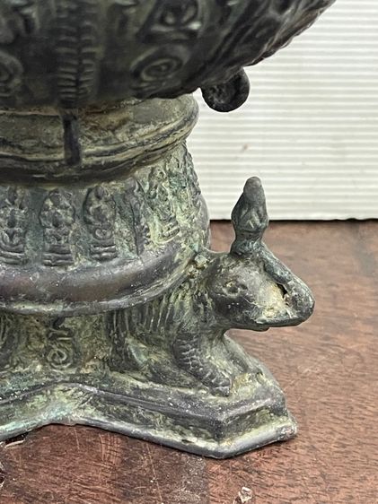 ขันน้ำมนต์ ทองเหลือง ใบกลาง สะสมA5 รูปที่ 7