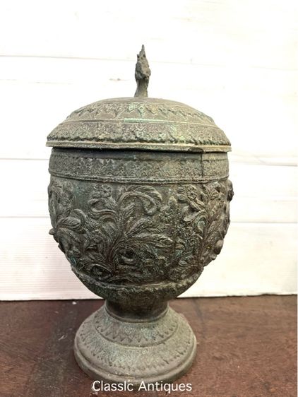 ขันน้ำมนต์ ทองเหลือง ใบใหญ่ สะสมA7 รูปที่ 4