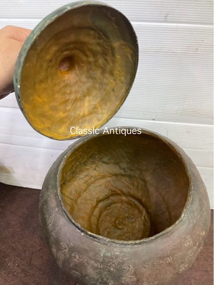 ขันน้ำมนต์ ทองเหลือง ใบใหญ่ สะสมA8 รูปที่ 4