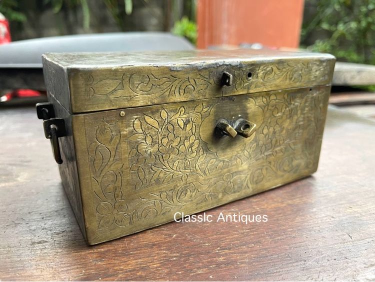 หีบ ทองเหลือง โบราณ A2 รูปที่ 12