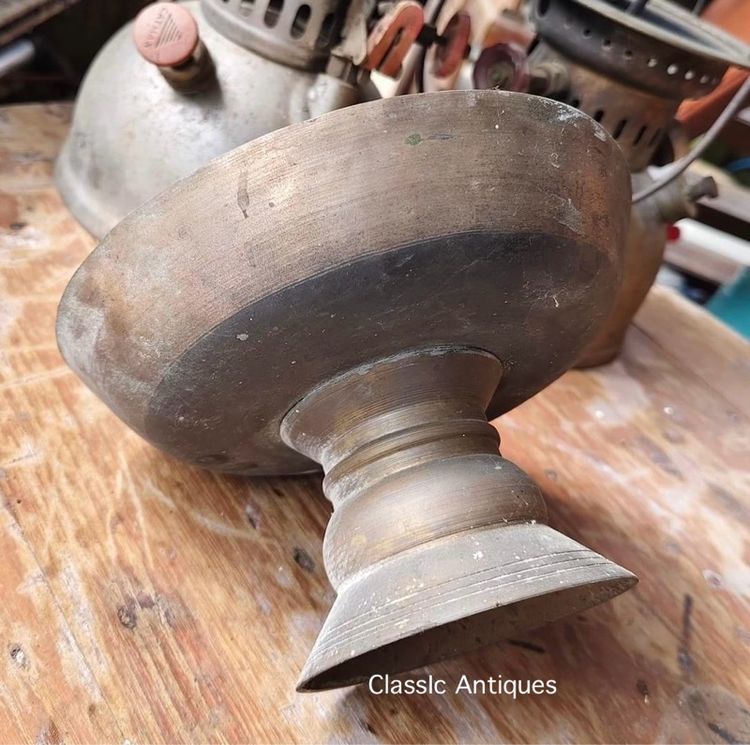 พาน ลงหิน ทองเหลืองโบราณ เก่าสะสมA3 รูปที่ 2