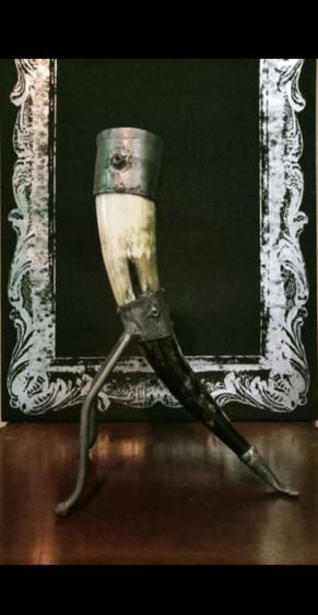 USA.แก้วไวน์ทรงไวกิ้งนำเข้าจากอเมริกาเขาแท้โครงโลหะ filter ขนาดใหญ่สภาพเยี่ยม รูปที่ 15