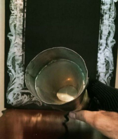 USA.แก้วไวน์ทรงไวกิ้งนำเข้าจากอเมริกาเขาแท้โครงโลหะ filter ขนาดใหญ่สภาพเยี่ยม รูปที่ 11