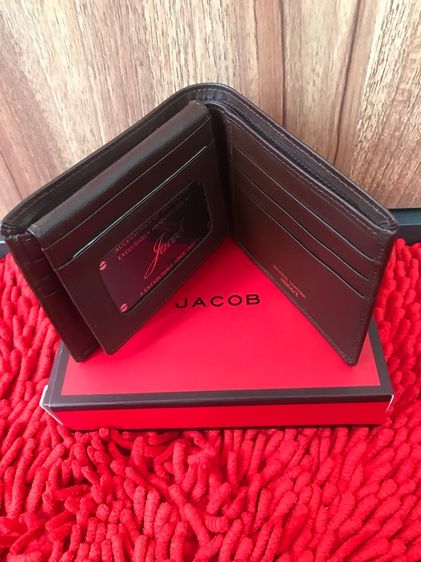 น้ำตาล กระเป๋าสตางค์ หนังแท้ ใหม่ 🌺 JACOB แบรนด์