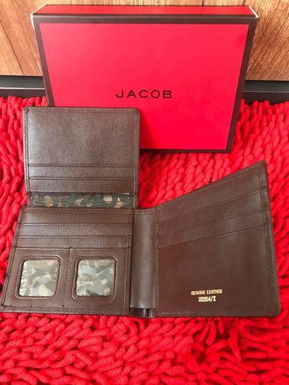 กระเป๋าสตางค์ หนังแท้ ใหม่ 🌺 JACOB แบรนด์ รูปที่ 5