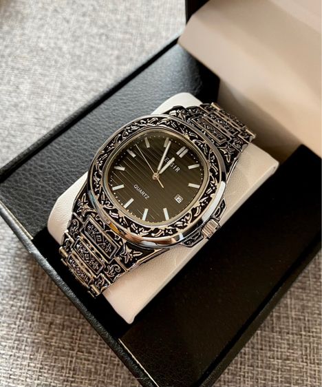 Vintage Watch ตัวเรือนออกแบบลายพิเศษ สายสแตนเลส รูปที่ 16