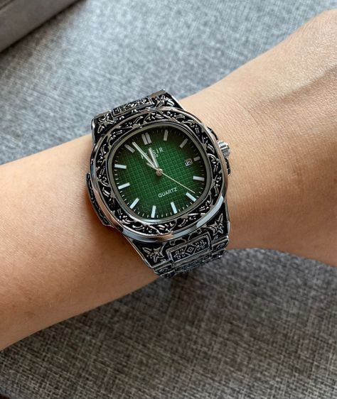 Vintage Watch ตัวเรือนออกแบบลายพิเศษ สายสแตนเลส รูปที่ 3