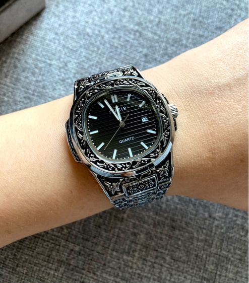 Vintage Watch ตัวเรือนออกแบบลายพิเศษ สายสแตนเลส รูปที่ 6