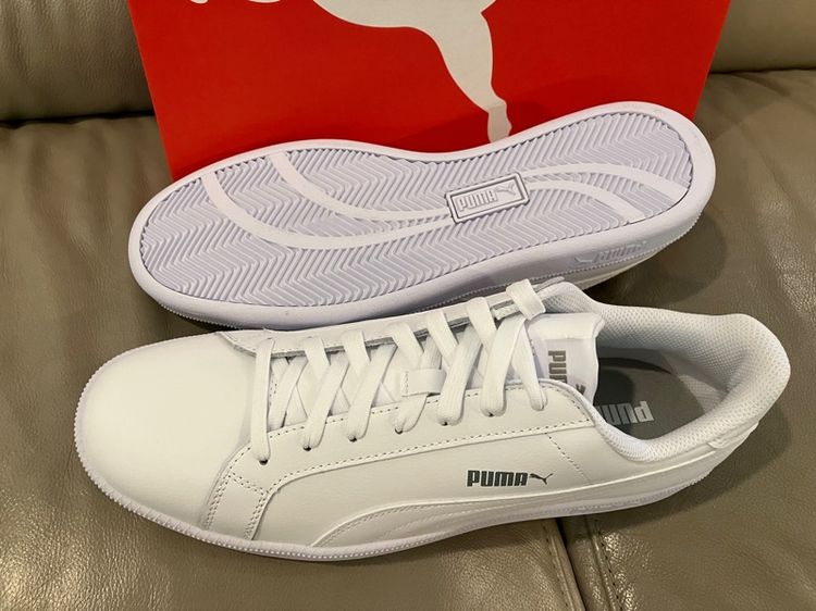 รองเท้าผ้าใบ Puma สีขาว Smash L white ของแท้ใหม่ UK10.5 US11.5 EUR45 29.5cm. รูปที่ 4