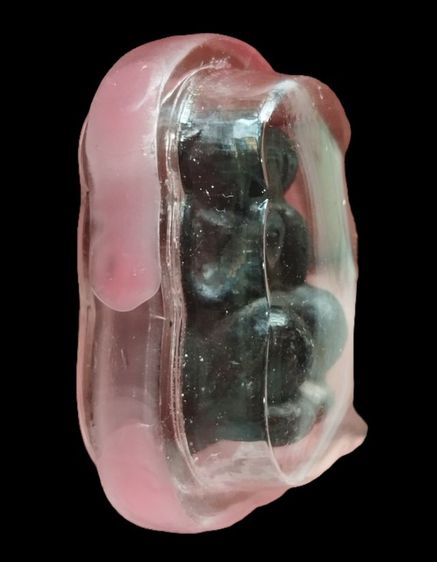 พระปิดตา หลวงพ่อทา วัดพะเนียงแตก พิมพ์นั่งยอง(เกลอเดี่ยว) เนื้อสำริด รูปที่ 3