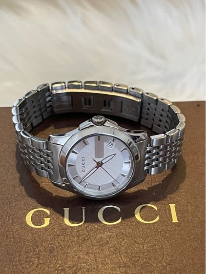 GUCCI G Timeless Watch Ladies Swiss Quartz 126.5 YA126501 White Dial 27 mm White Dial รูปที่ 9