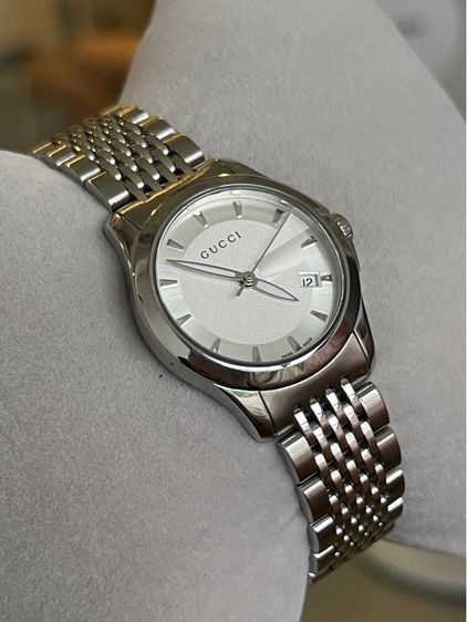GUCCI G Timeless Watch Ladies Swiss Quartz 126.5 YA126501 White Dial 27 mm White Dial รูปที่ 6