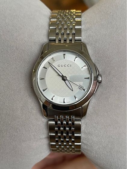 GUCCI G Timeless Watch Ladies Swiss Quartz 126.5 YA126501 White Dial 27 mm White Dial รูปที่ 8