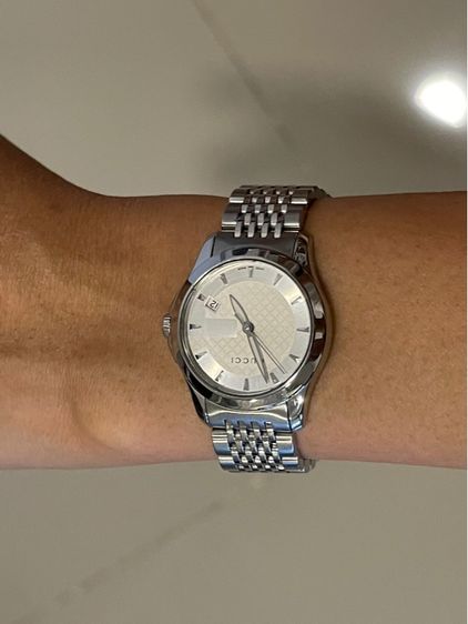 GUCCI G Timeless Watch Ladies Swiss Quartz 126.5 YA126501 White Dial 27 mm White Dial รูปที่ 18