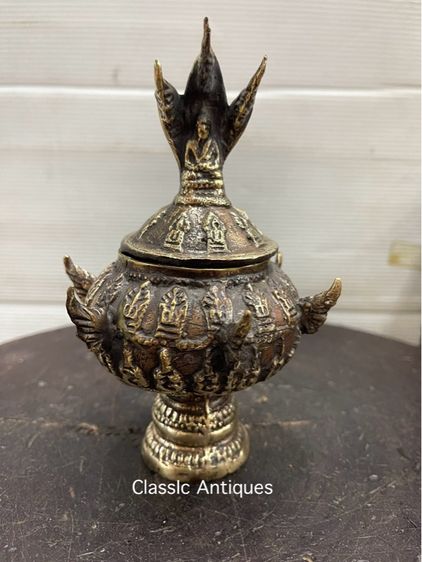 ขันน้ำมนต์ ทองเหลือง ใบเล็ก สะสมA11