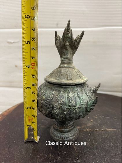 ขันน้ำมนต์ ทองเหลือง ใบเล็ก สะสมA12 รูปที่ 6