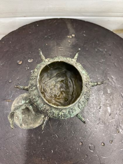 ขันน้ำมนต์ ทองเหลือง ใบเล็ก สะสมA12 รูปที่ 4