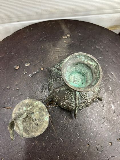 ขันน้ำมนต์ ทองเหลือง ใบเล็ก สะสมA12 รูปที่ 5