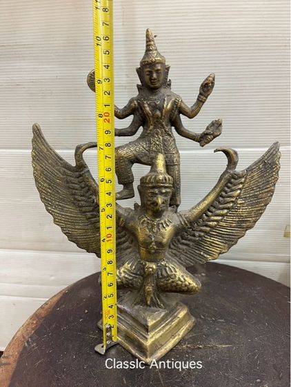 พระนาราย ทรงครุฑ ทองเหลือง สะสม รูปที่ 7