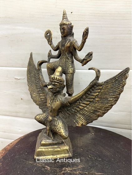 พระนาราย ทรงครุฑ ทองเหลือง สะสม รูปที่ 5