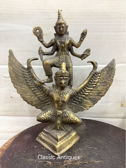 พระนาราย ทรงครุฑ ทองเหลือง สะสม