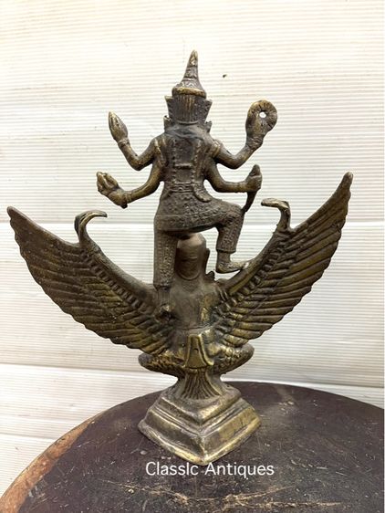 พระนาราย ทรงครุฑ ทองเหลือง สะสม รูปที่ 6