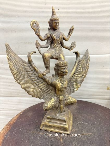 พระนาราย ทรงครุฑ ทองเหลือง สะสม รูปที่ 4