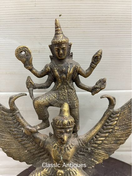 พระนาราย ทรงครุฑ ทองเหลือง สะสม รูปที่ 2