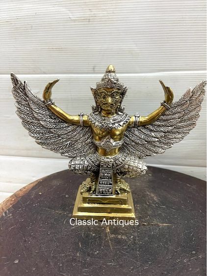 ครุฑ ทองเหลืองกะไหล่เงิน ทองสะสม