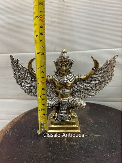 ครุฑ ทองเหลืองกะไหล่เงิน ทองสะสม รูปที่ 8