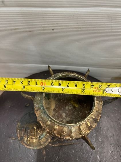 ขันน้ำมนต์ ทองเหลือง ใบเล็ก สะสมA10 รูปที่ 13