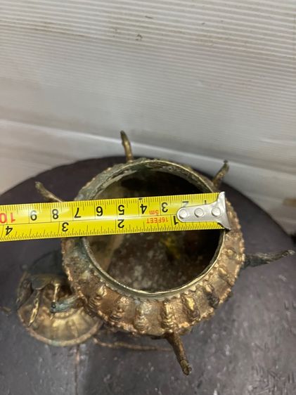 ขันน้ำมนต์ ทองเหลือง ใบเล็ก สะสมA10 รูปที่ 12