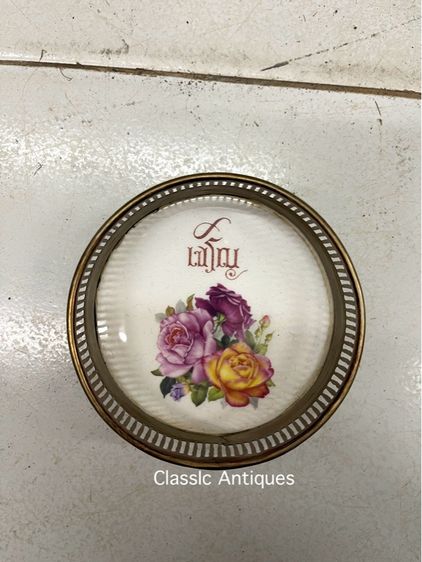 ถาด รองแก้ว เจริญ ลายดอกไม้ ใบจิ๋วสะสมA4