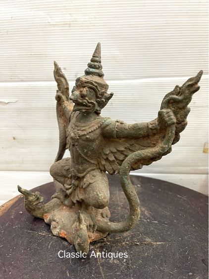 ครุฑ ยุดนาค ทองเหลืองสะสม รูปที่ 6