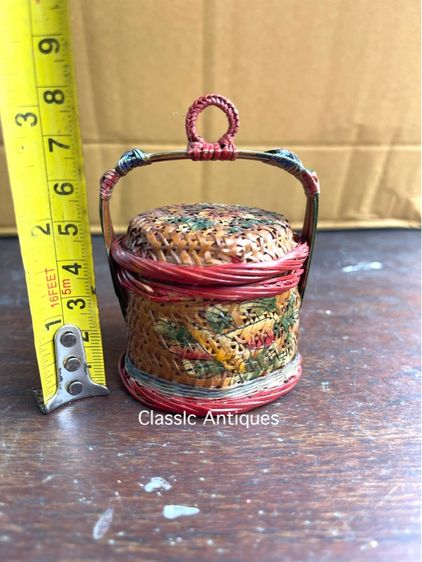 ตะกร้าจีนจิ๋ว โบราณเก่าสะสมA3 รูปที่ 6