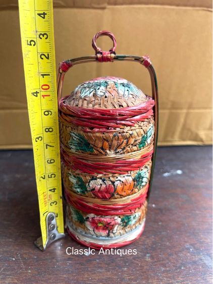 ตะกร้าจีนจิ๋ว สามชั้นโบราณA2 รูปที่ 7