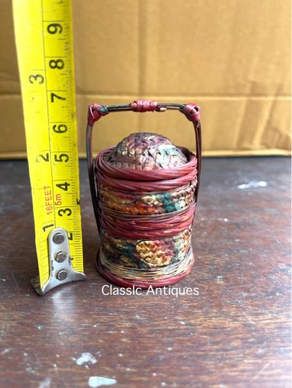 ตะกร้าจีนจิ๋ว สองชั้นโบราณA4 รูปที่ 6