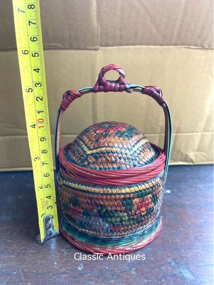 ตะกร้าจีนจิ๋ว โบราณเก่าสะสมA1 รูปที่ 8