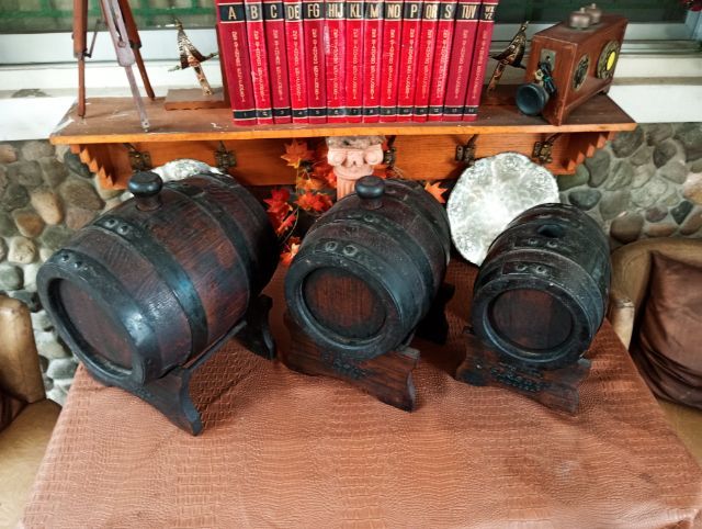 USA.SET.3ใบ(rare item )ถังไวน์ไม้จริงเก่าจัดโบราณจริงจากอเมริกา รูปที่ 12