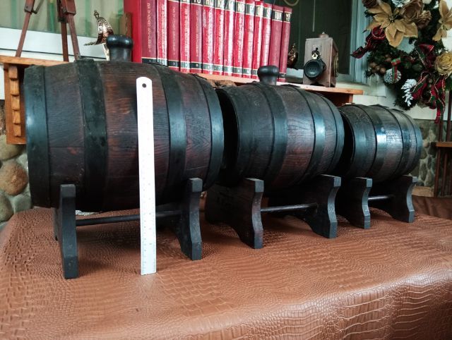 USA.SET.3ใบ(rare item )ถังไวน์ไม้จริงเก่าจัดโบราณจริงจากอเมริกา รูปที่ 8