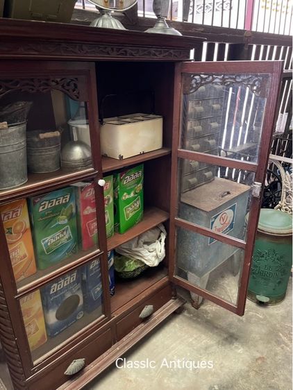 ตู้ ไทยหัวบัว เกลียวเชือกไม้สักโบราณ  รูปที่ 14