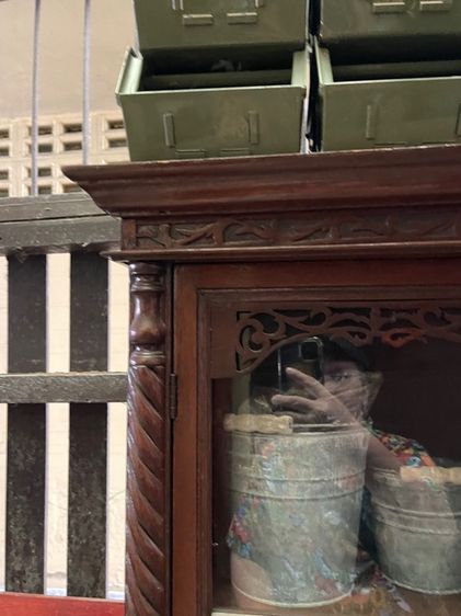 ตู้ ไทยหัวบัว เกลียวเชือกไม้สักโบราณ  รูปที่ 11